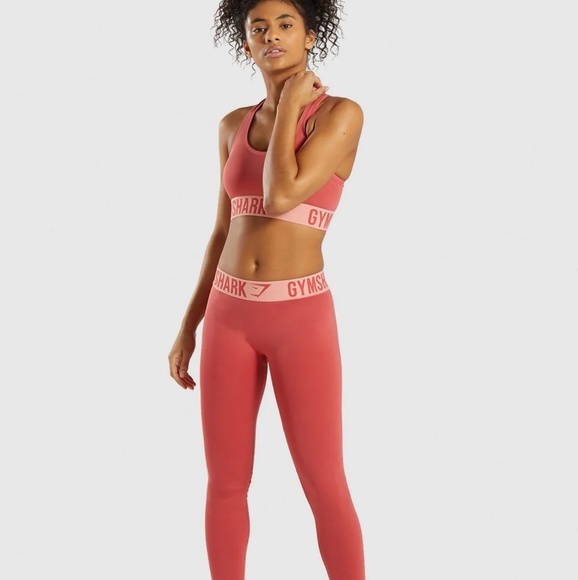 Gymshark Fit Leggings NWOT Orange/Coral Color - Picture 5 of 8